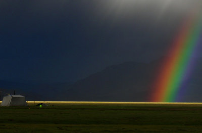 camping by the rainbow
