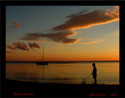 Sunset on the river