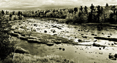 St Louis River Sepia Pano