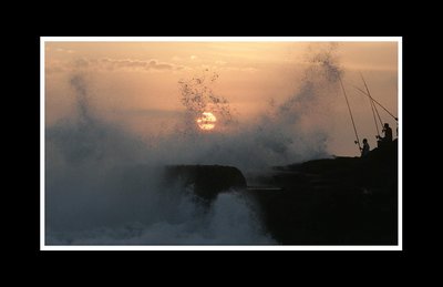 Sunset over the raging water - A tribute to Bali