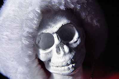 Skull with Santa Hat