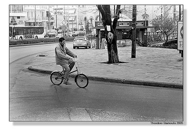 Immigrant on a bicycle.