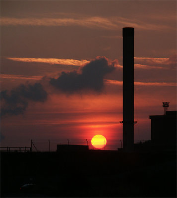 Sunset over Industry