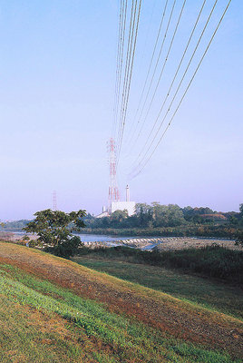 River with Power Lines