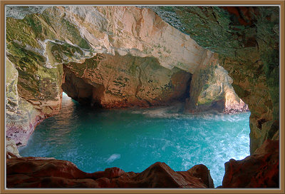 Inside a grotto