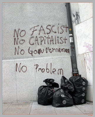 Down with government! But please don't forget the garbage...
