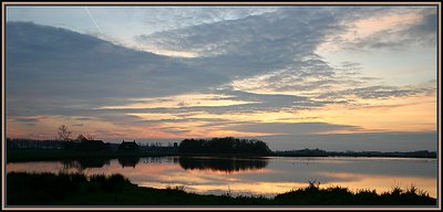 Lake in sunsetlight