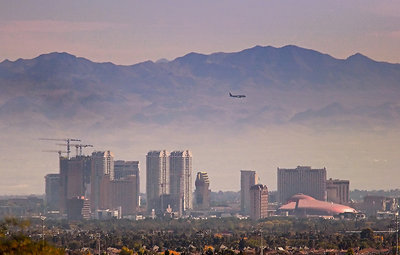 Flying into Vegas