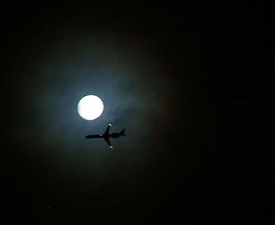 Moon & Plane