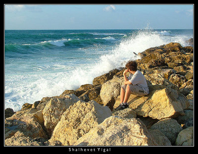 Waves in the port of Jaffa