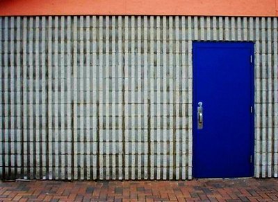 blue door