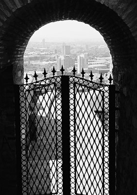the door..
