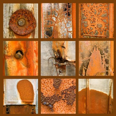 details of a rusty barn