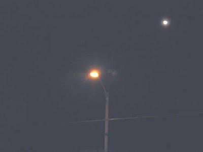 Streetlight and Moon