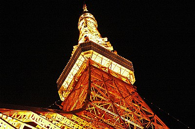 Tokyo Tower Lit Up