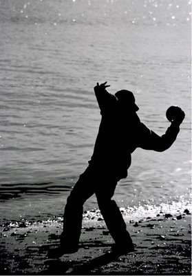 football on the beach