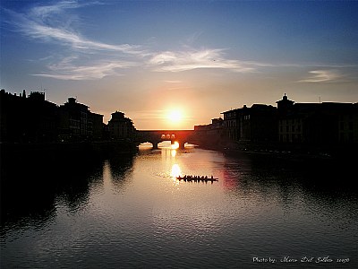 Canottieri sull'Arno