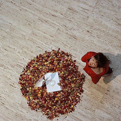 Child Contemplates Art Installation