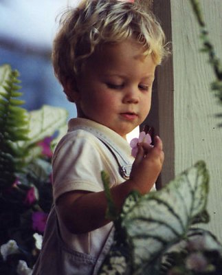 Child with blossom