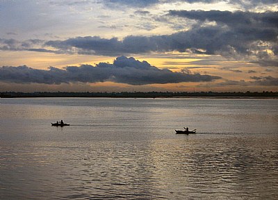 two fishermen at dawn