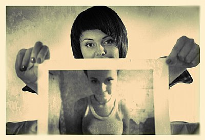 portrait with frame