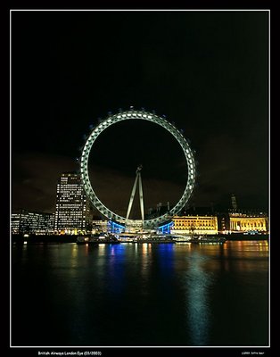 London Eye-In-The-Sky at Night