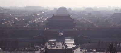 peking forbidden city from above