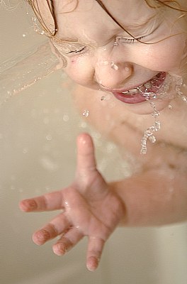 Water in Childs Face