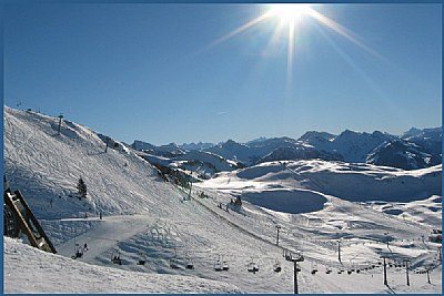 sun over the mountains