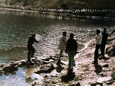 Playing with ice---Tsangu Lake