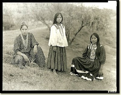 Carrie, Rebekah,  and Elizabeth,  San Carlos Apache girls