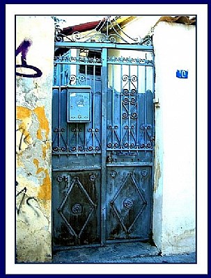 old door in blue....