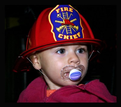 Fire Chief with a Binky!