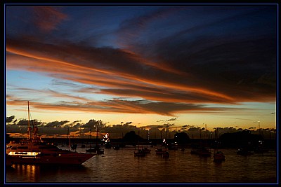 sunset on st barths