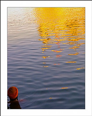 a golden reflection..