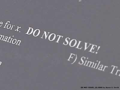 DO NOT SOLVE!