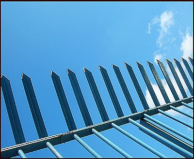 the spiky fence......