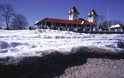 White sand blue sky