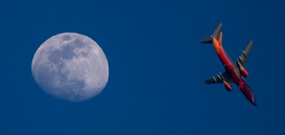 Moon and a Jet