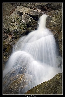Water fall with vignette