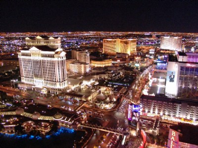 Vegas as seen at night
