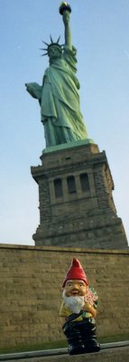 Lawrence at the Statue of Liberty