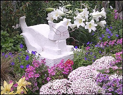 Sculpture in greenhouse