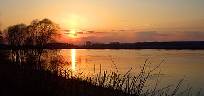Oka river sunset