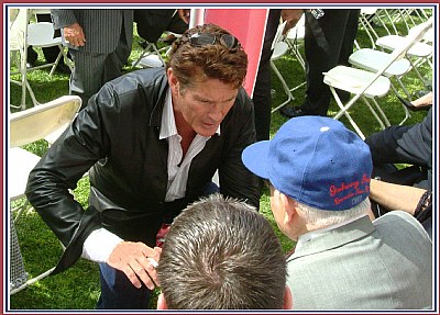 David Hasselhoff and Johnny Grant