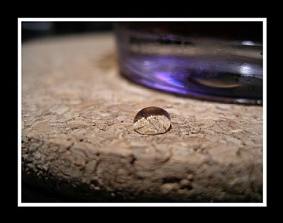 Condensation Droplet, Glass & Coaster