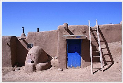 Adobe House in Indian Peublo, Tao