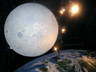 Moon over the Earth