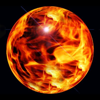 Flaming Ball Abstract