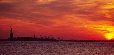 Liberty at Sunset